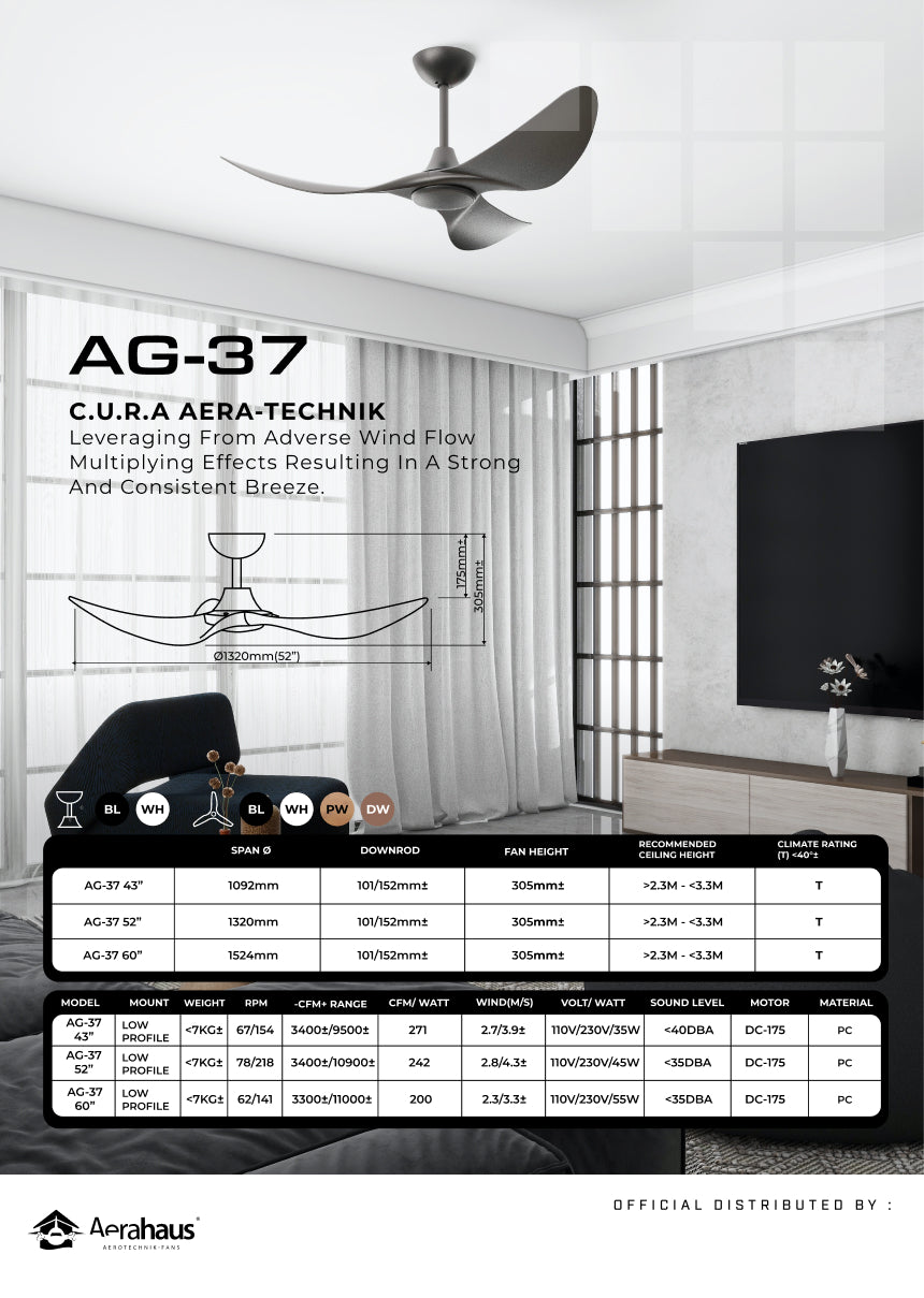 AG-V5 Aerahaus Technik DC 천장 선풍기