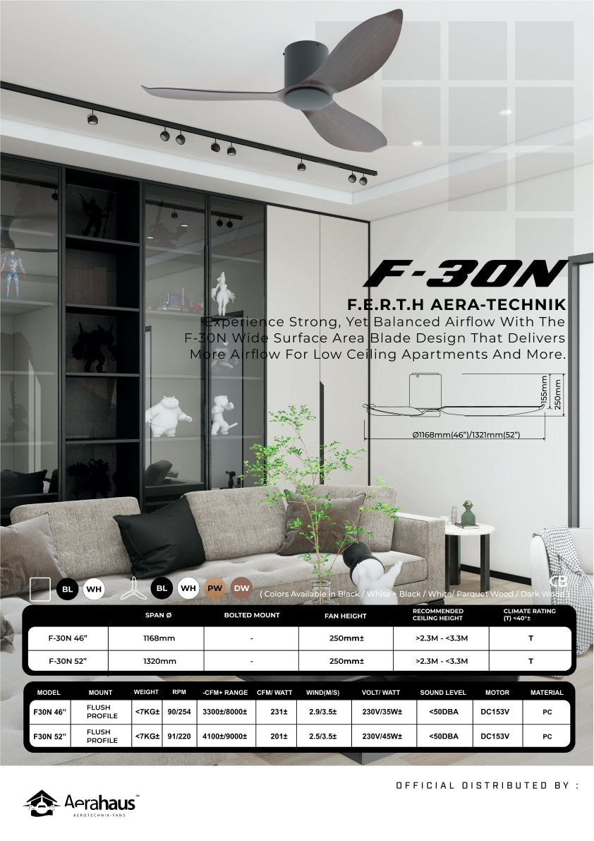 F-30N 에어라하우스 테크닉 DC 천장 선풍기