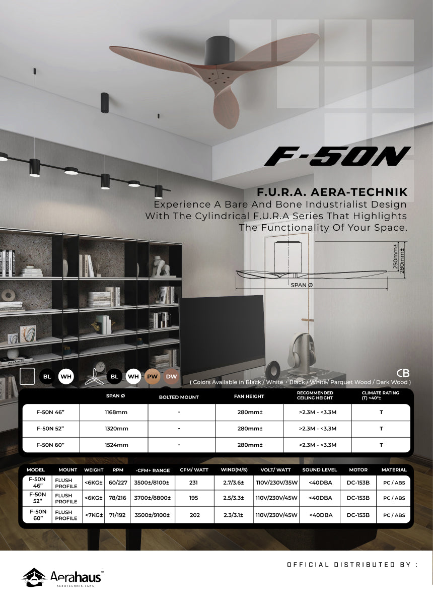 F-50N 에어라하우스 테크닉 DC 천장 선풍기