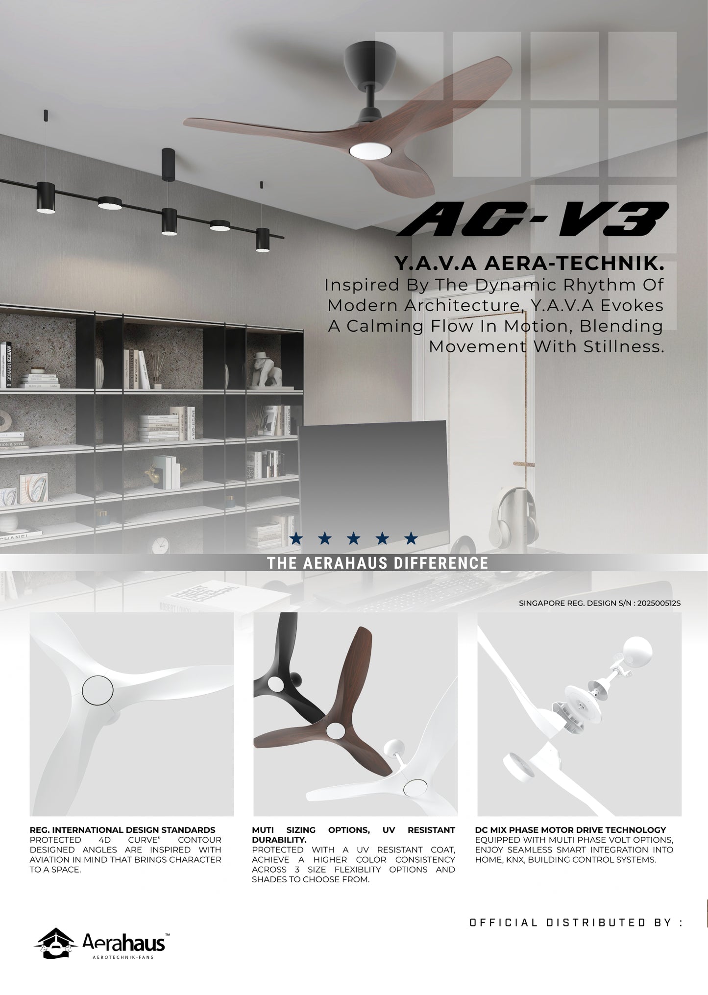 AG-R3 Aerahaus Technik DC 천장 선풍기