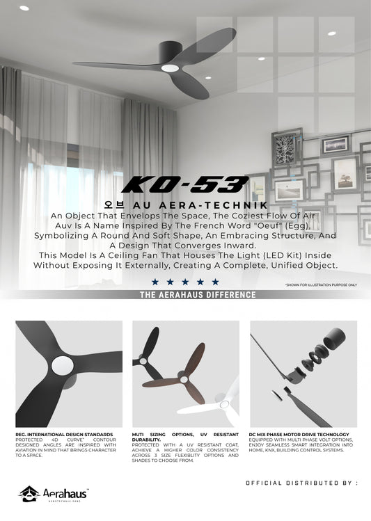 KO-53 Aerahaus Technik DC Ceiling Fan